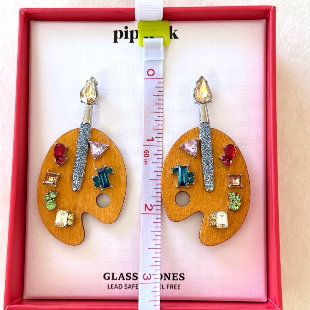 Piper K Colorful Painter’s Palette Earrings - Picture 3 of 4